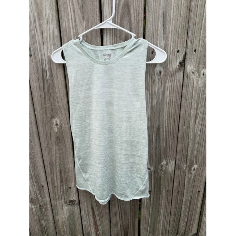 Activewear Athleisure Danskin Now Tank Top XS Green Cinched Racerback